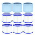 Lucasou 60% Denser Filter, High-Efficiency Screw-in Hot Tub spa Filters Replacement Compatible with All Relxtime, Aleko, Wejoy, Aquaspa Hot Tubs & Other Spas (6 Filters + 3 Filter Bags)