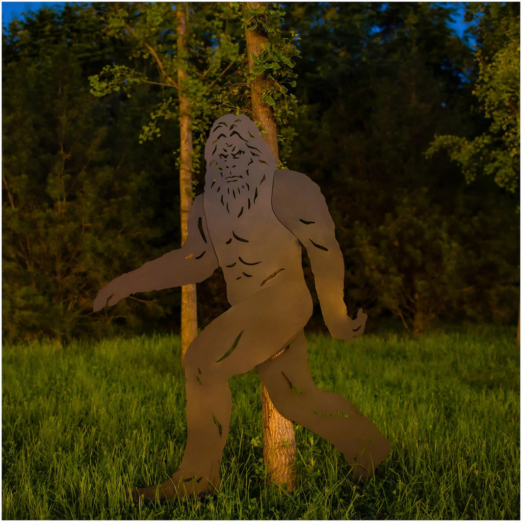 SRDJXY 7.4ft Bigfoot Outdoor Decor Metal Big Foot Sasquatch Gifts for Men Women Dad Bigfoot Silhouette Statues for Garden, Outside, Yard Art, Patio, Yard Display, Forests, Lawn Decorations