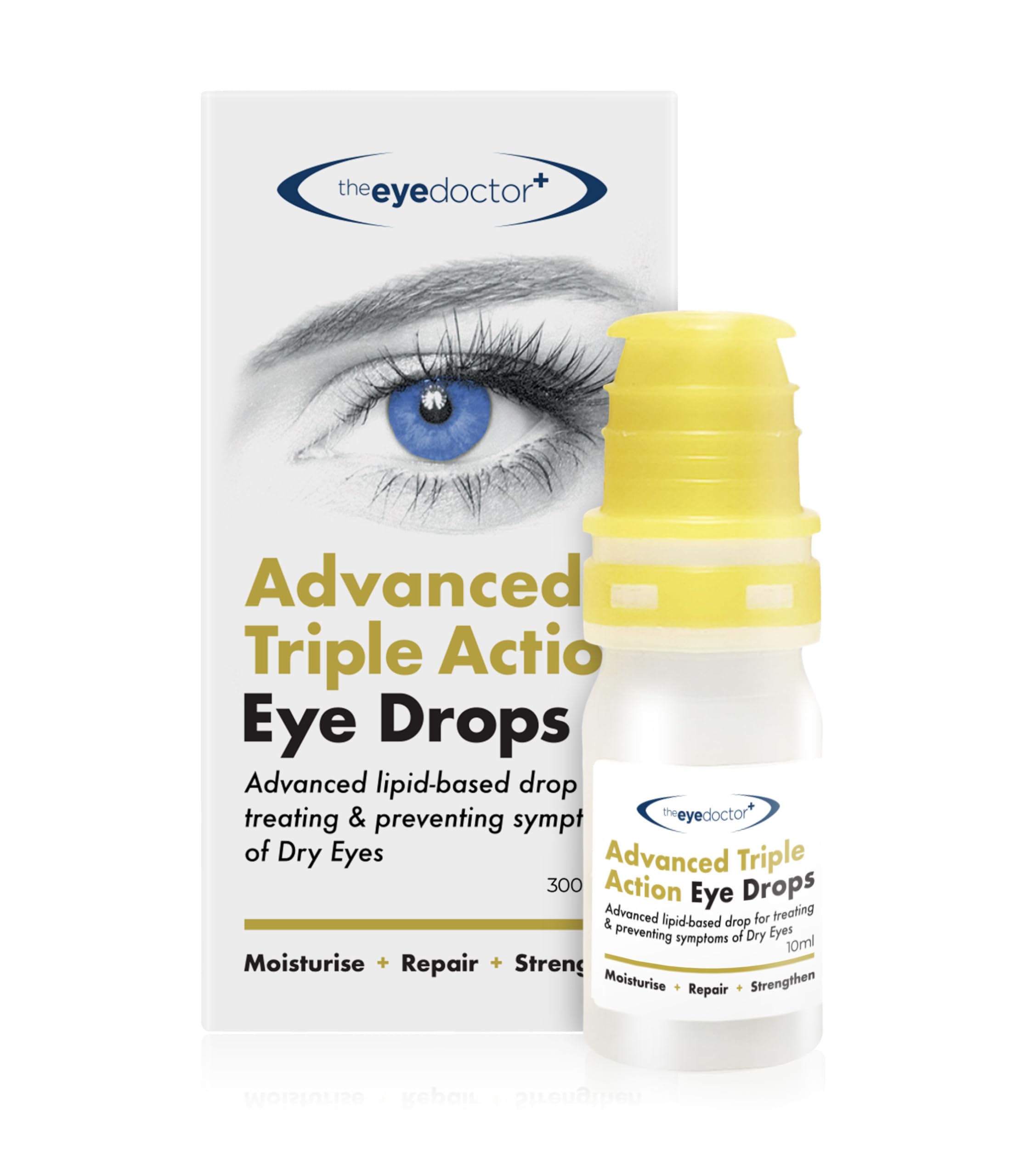 The Eye Doctor Dry Eye Drops, Advanced Triple Action Formula – Lipid-Based Eye Drop for MGD, Blepharitis & Evaporative Dry Eye, Preservative Free, Contact Lens Friendly, 300 Drops, 10ml