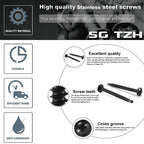 #10 x 3 Sheet Metal Screws 250PCS 410 Stainless Steel Truss Head Fast Self Tapping Screws Black Oxide by SG TZH