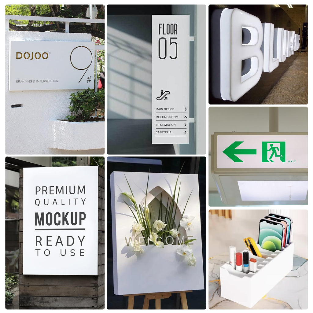 KINLINK 12x16 Plexiglass Sheets 1/8 inch Thick - 3mm White Cast Acrylic Sheet, Plastic Board Polycarbonate Sheet for DIY Project, Craft, Table Top, Acrylic Sign and Wedding Invitation 2 Pack