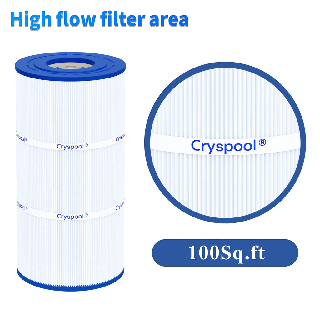 Cryspool® 08047 Filter Compatible with CCX1000RE (CC 1000E), XStream CC1000RE, PXST100, C-8311, FC-1285, 100 Sq. Ft Pool Filter Cartridge, L×OD: 17-3/8"× 8-15/16”, 1 Pack