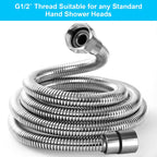 TEELLA 118" Shower Hose, Extra Long 304 Stainless Steel Handheld Shower Head Hose Extension/Replacement, Flexible & Durable, G1/2 Universal Insert & Nut