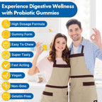 Gut Health & Probiotic Gummies, 112.5 Billion CFU, Sugar Free - 8 Strains + Prebiotics + Herbs - for Digestive, Immune, Diarrhea & Bloating - Gut Health for Women & Men, 60 Counts Probiotics Gummies
