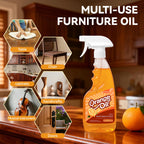 Alofoyo 2-in-1 Furniture Polish Wood Cleaner - 2Pack Natural Orange Oil Spray Protect Wood Surface Safely, Enhanced Furniture Restorer Finish Cabinets, Tables, Antique, Floor, 32oz Total