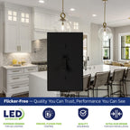 Leviton Toggle Slide LED Advanced Dimmer Switch for 150W Dimmable LED, Halogen and Incandescent Bulbs and Fixtures, TSL01-10E, Black