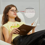 Lazy Glasses Prism Glasses for Watch TV, Read, or Browse Your Phone While Lying Down，New Upgraded Lighter and Clearer Lazy Glasses Spectacles for Lying Down, Reducing Neck and Cervical Strain (Silver)