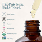 Cliganic Organic Pumpkin Seed Oil, 100% Pure - For Face & Hair | Natural Cold Pressed Unrefined