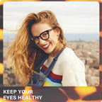 OPTOFENDY Oversized Blue Light Blocking Glasses for Women, Anti Eyestrain & UV Protection Square Computer Eyeglasses