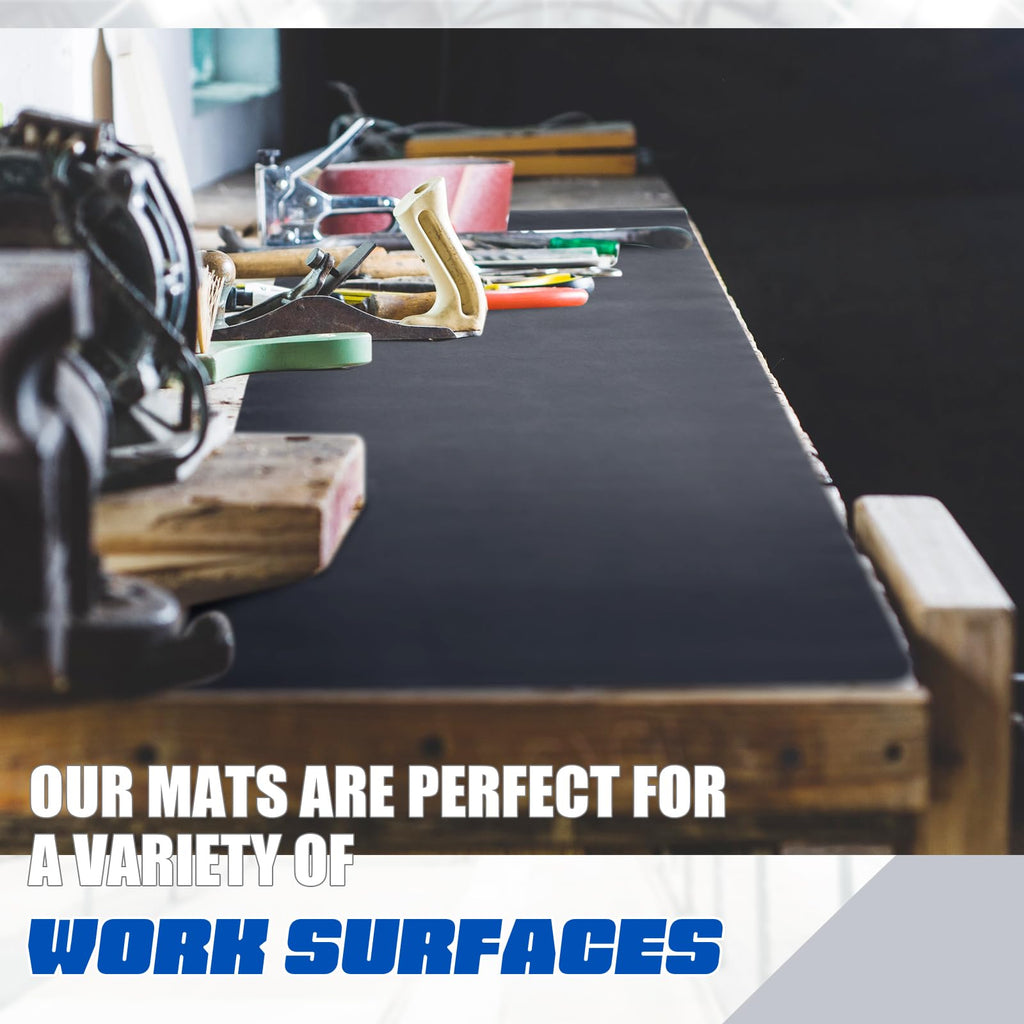 Drydiet 1 Pcs Work Bench Mat Top 24 x 48, PU Leather Tool Box Drawer Liner Tool Box Mat, Cuttable Workbench Pad, Easy Clean, Scratch Resistant Non-Slip Pad, Protect Workbench Tabletop Countertop