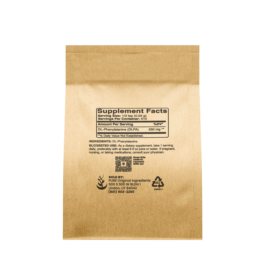 PURE ORIGINAL INGREDIENTS DL-Phenylalanine Powder (8 oz) Always Pure, No Fillers or Additives