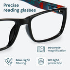 Gaoye 1.5 Professional Reading Glasses for All Day - Computer Readers with Blue Light Protection - Value Pack