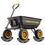 CAMMOO 10 Inch No-Flat Tires 600 lb Garden Dump Cart 4 Cu.Ft.