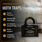 Dr. Killigan's Premium Clothing Moth Traps with Pheromones (Black, 6 Traps)