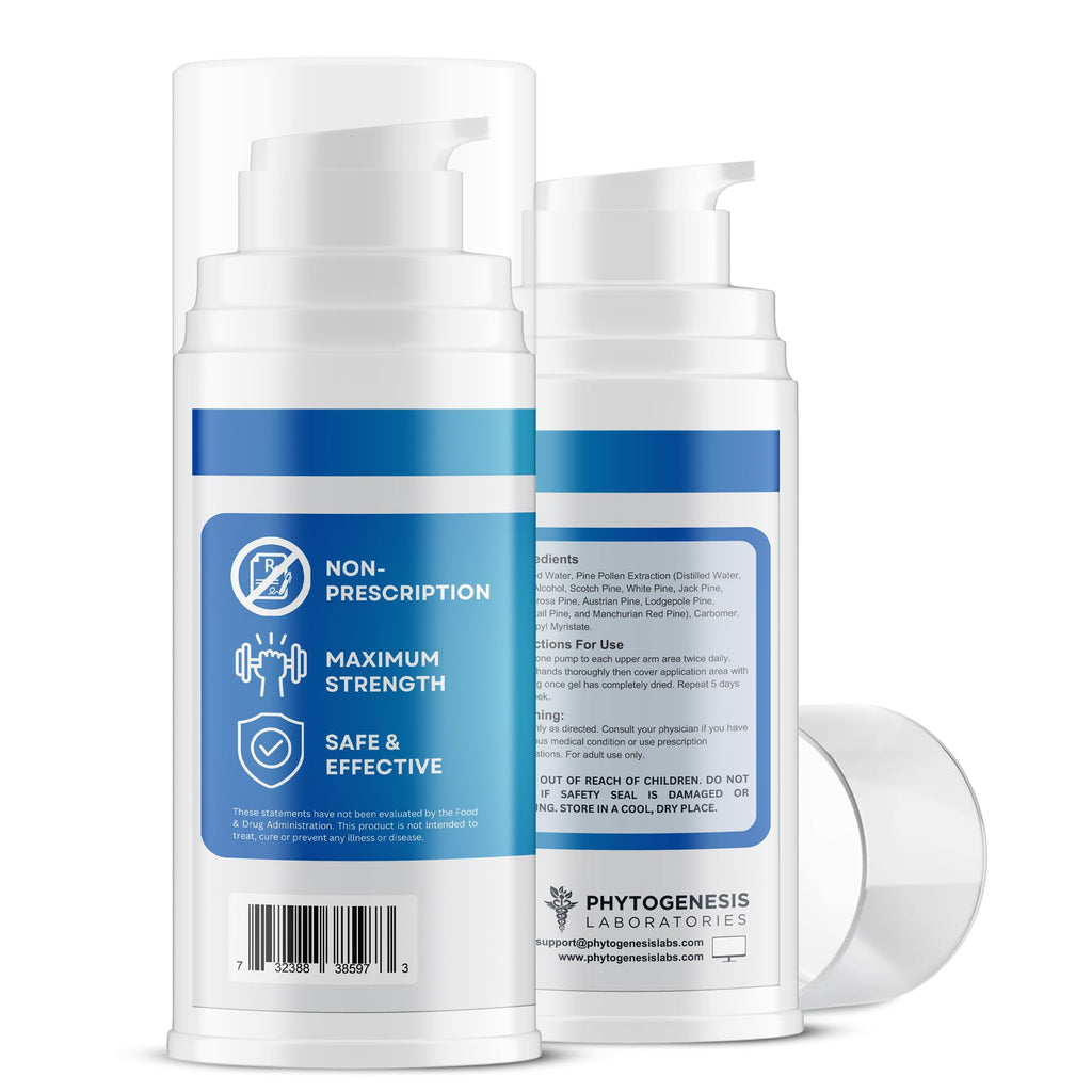 ANDROGENESIS Natural Low-T Support Gel - T Booster for Men - Muscle Recovery, Energy Booster, Healthy Aging