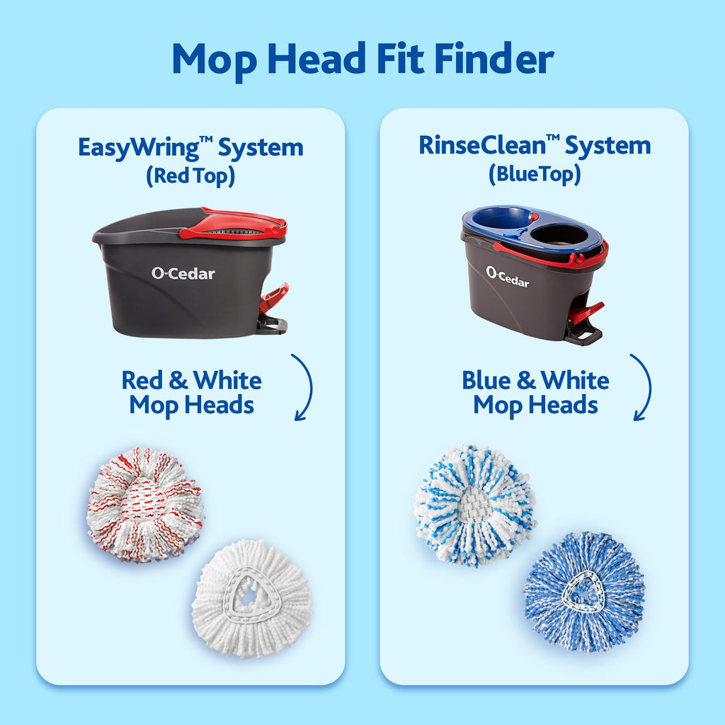 O-Cedar EasyWring Deep Clean Refill (1-Pack) | 40% More Cleaning Power | Microfiber Mop Refill Compatible with O-Cedar EasyWring Spin Mop & Bucket System