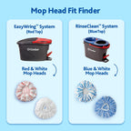 O-Cedar EasyWring Deep Clean Refill (1-Pack) | 40% More Cleaning Power | Microfiber Mop Refill Compatible with O-Cedar EasyWring Spin Mop & Bucket System