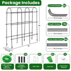 OTOSUNNY 72"x72" Garden Arch Trellis for Climbing Plants, Black