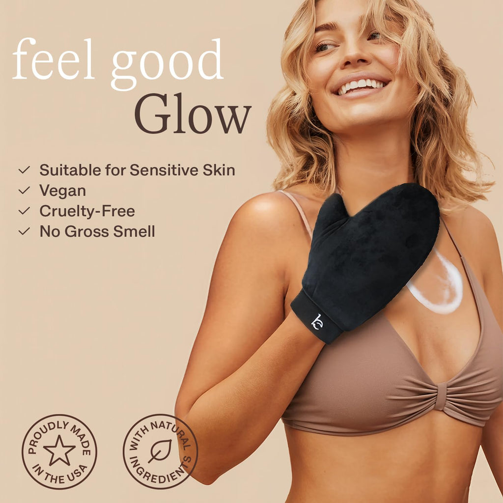 Self Tanner Tanning Mousse Kit - USA Made with Natural & Organic Ingredients, Self Tanner Mousse and Mitt, Tan Kit, Fake Tan Tanning Foam, Fair to Medium, Sunless Tanners Best Sellers