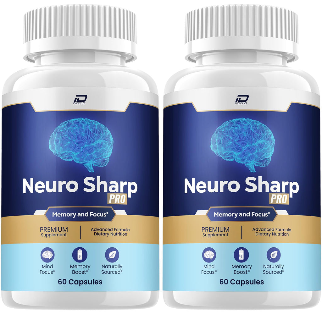 Neuro Sharp Supplement Capsules – Neuro Sharp Natural Blend Formula Focus Memory Support and Reviews (2 Pack – 120 Capsules)