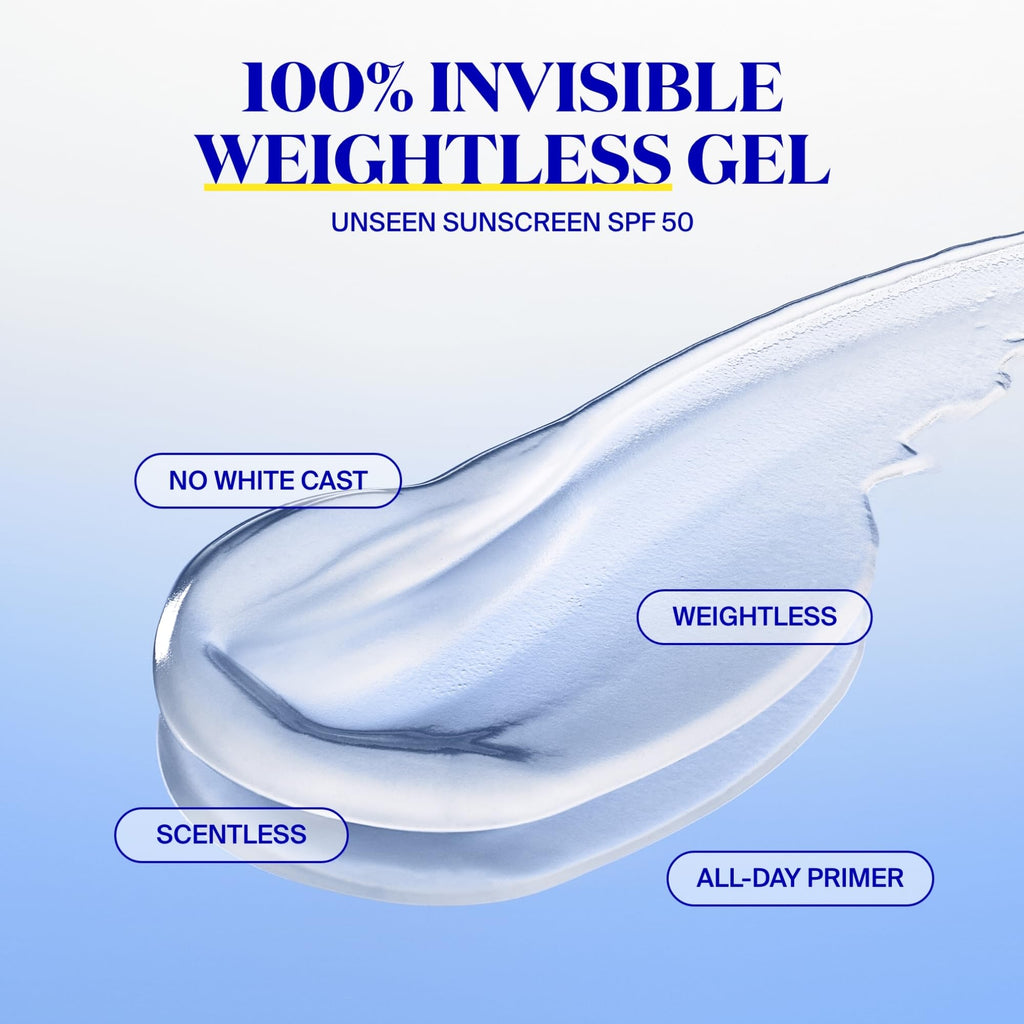 Supergoop! Unseen Sunscreen SPF 50 Invisible Sun Protection for Face (1.7 fl oz) + PLAY Everyday Lotion SPF 50 (18 fl oz) - Broad Spectrum Body & Face Sunscreen Recommended for Sensitive Skin