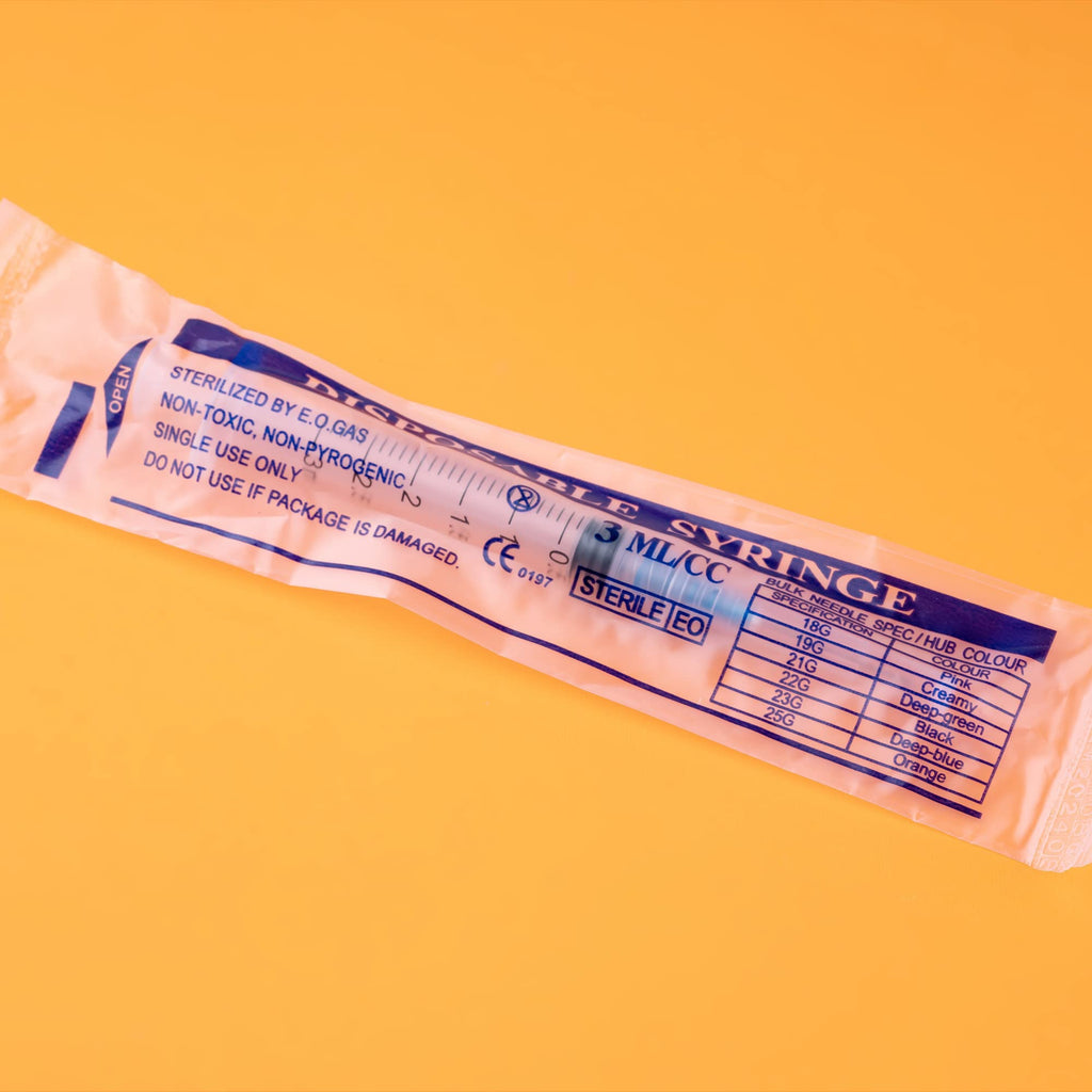3ml Syringe with 23G 1In Needle - Disposable Individual Packaging (3ML-23G-100PACK)