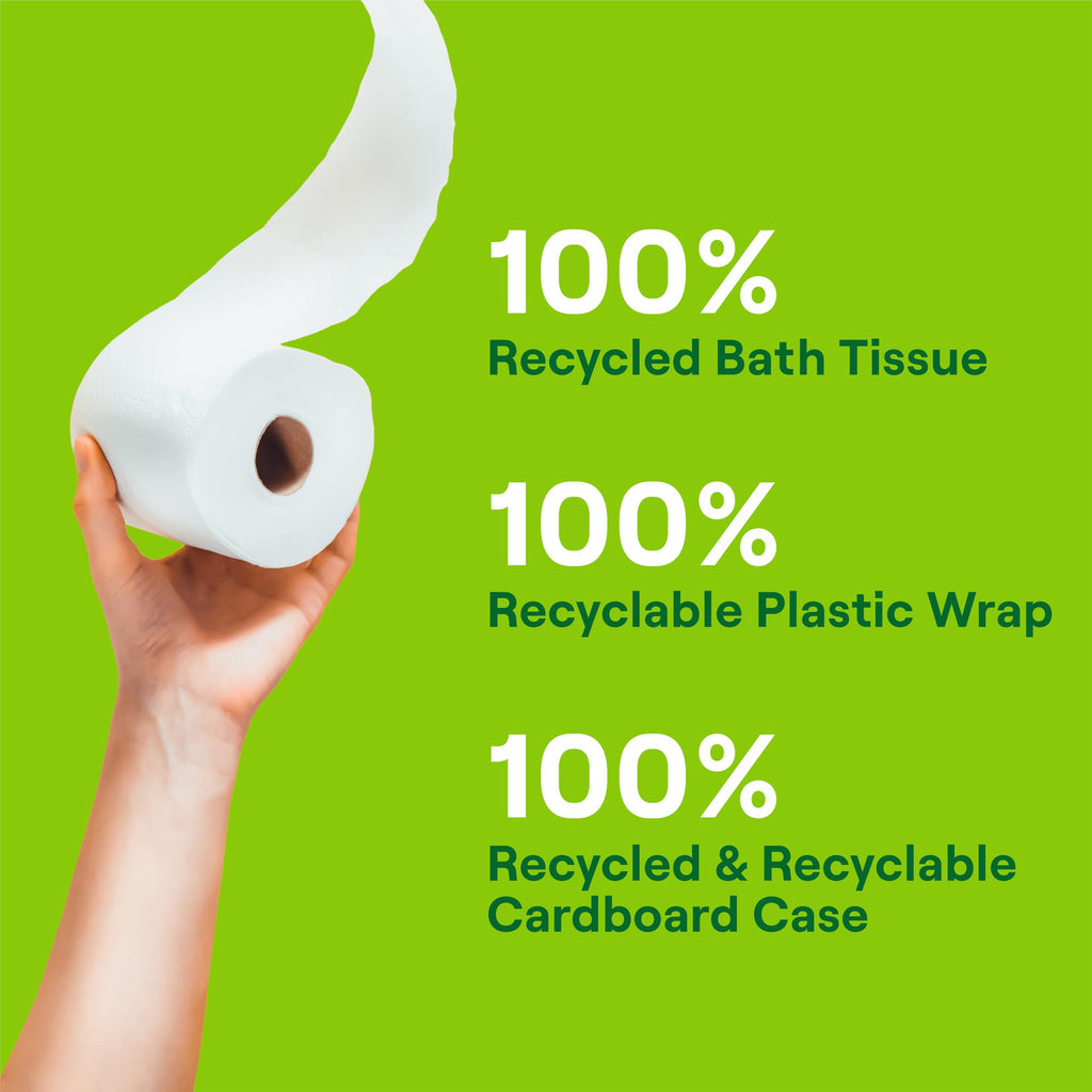 Seventh Generation Toilet Paper, 100% Recycled 2-Ply Bath Tissue, 2 Pack x 12 Rolls of 240 Sheets, Extra Soft, Strong for Home & RV, Whitened without Chlorine Bleach, No Dyes, Fragrances, Septic Safe