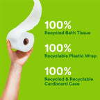 Seventh Generation Toilet Paper, 100% Recycled 2-Ply Bath Tissue, 2 Pack x 12 Rolls of 240 Sheets, Extra Soft, Strong for Home & RV, Whitened without Chlorine Bleach, No Dyes, Fragrances, Septic Safe