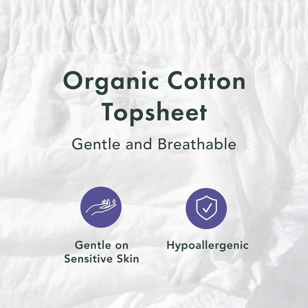Rael Disposable Underwear for Women, Organic Cotton Cover - Postpartum Essentials, Leak Locker, Unscented, Maximum Coverage (Size S-M, 20 Count)