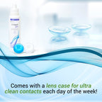 Menicon Unique pH Multi-Purpose Contact Lens Solution With Lens Case (4 Fluid Ounces)