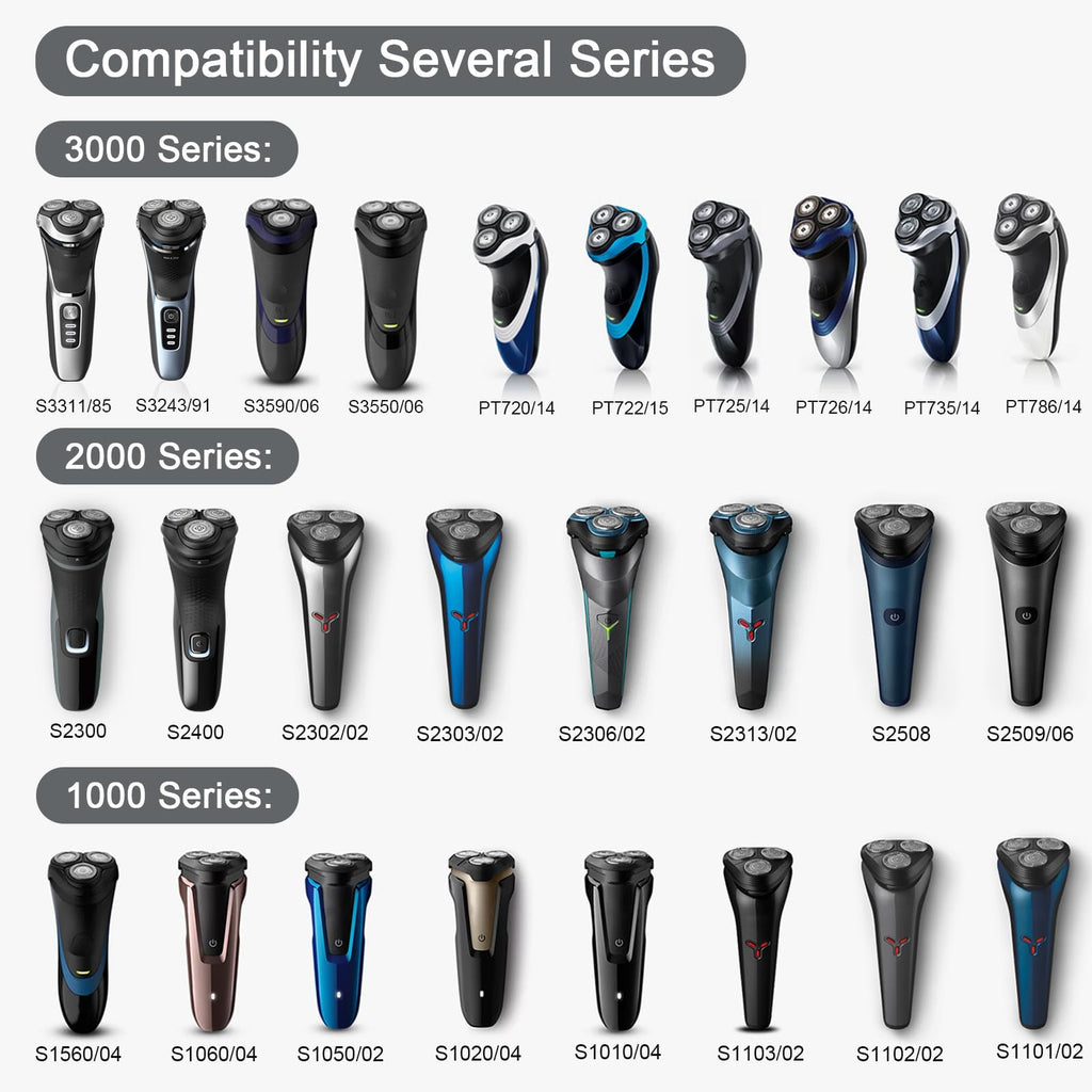 SH30 Replacement Heads for Philips Norelco Series 3000, 2000, 1000 Shavers and S738 Click and Style, Blades for Philips S1560 Shaver, SH30 Blades