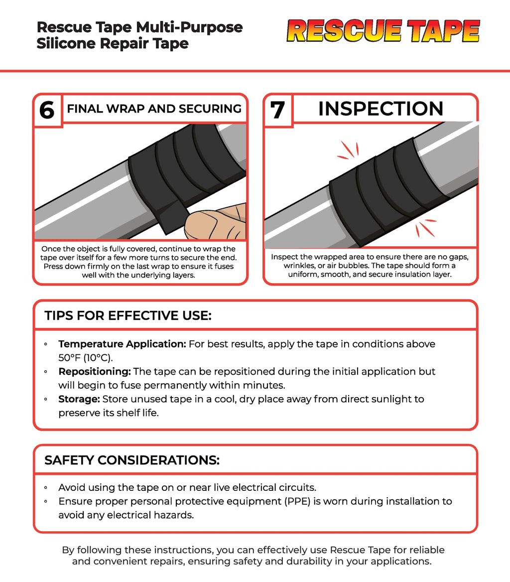 Bond It Rescue Tape, Self-Fusing Silicone Repair Tape, 1 in x 12 ft, Black