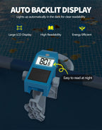 BluSwim Above Ground Pool Skimmer with Solar Digital Thermometer | Wall Mount Surface Skimmer - Auto Skimming Pool Floating Debris | 2 Upgraded Bracket - More Stable & Height Adjustable