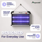 ASPECTEK Electric Bug Zapper, 20W UV Bulbs, Fly, Mosquito, Gnat and Moth Control, Indoor and Covered Outdoor Use for Home, Garage, Patio and Farm, Includes 2 Replacement Bulbs