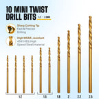 Micro Drill Bits Set with Pin Vise Hand Drill Manual, Jewelry Drill Kit