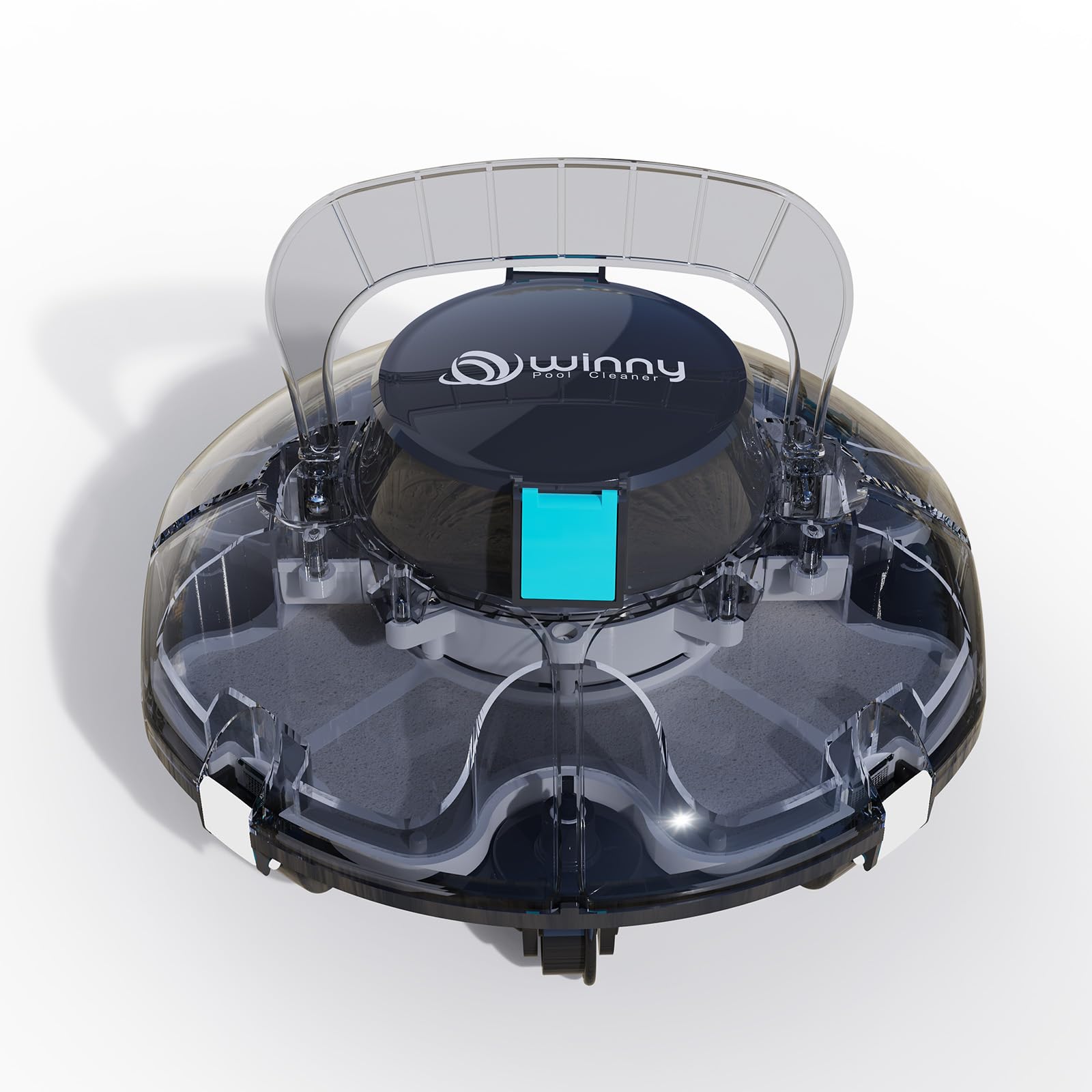 (2026 Upgrade) Cordless Robotic Pool Cleaner, Lasts 80 Min, Automatic Vacuum for Above-Ground Pools up to 650 Sq.ft,Portable, Self-Parking(Black Blue)