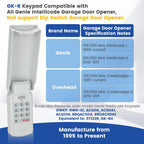 1 for Genie Garage Door Opener Keypad, Compatible with Genie Garage Door Openers, for Model GK-R 37332R GK-BX GWKP, GWK-IC, ACSDG, ACSDA1, ACSD1G