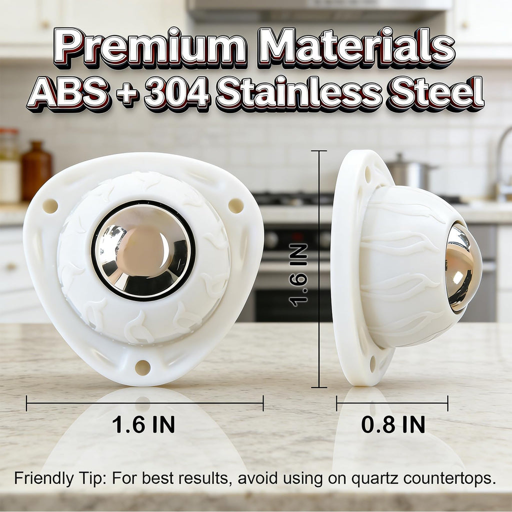 Heavy Duty Self Adhesive Furniture Casters 4 Pack Stick-On Swivel Wheels