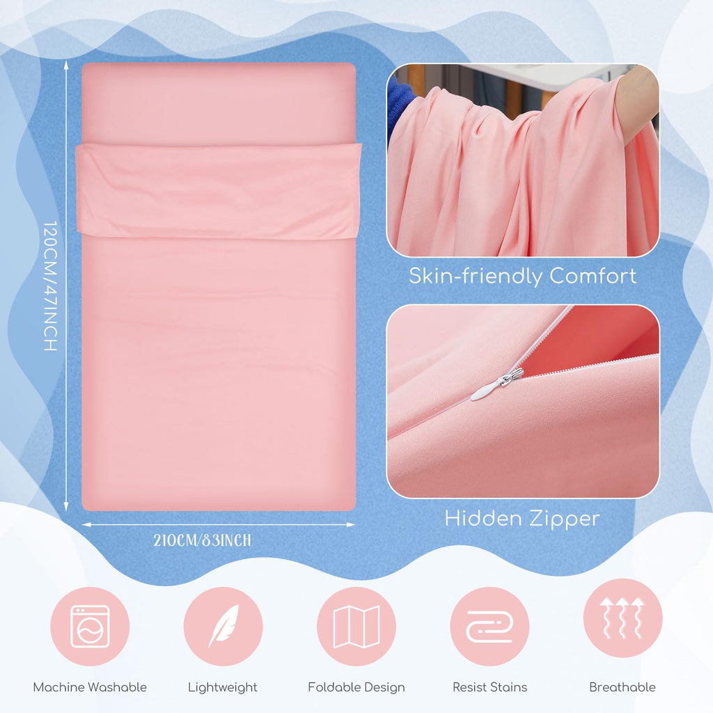 Irenare Self Tan Sleep Sack Reusable Body Self Tanners Lightweight Breathable Tanning Sleeping Sac for Bed Travel Sleeping Bag (Pink)