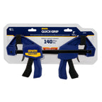 IRWIN Quick-Grip 1964758 One-Handed Mini Bar Clamp 4 Pack, 6", Blue