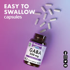 BlueBonnet Nutrition GABA 500mg, for Stress Relief*, Supports Relaxation*, Kosher, Vegan, Gluten-Free, Soy-Free, Non-GMO, 120 Vegetable Capsules, 120 Servings