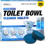 Shinefy Automatic Toilet Bowl Cleaner Tablets – 20 Tabs - Blue Gel Toilet Tank Cleaners, Hard Water Ring Remover, Septic-Safe Heavy-Duty Stain & Smell Eliminator, Toilet Cleaning & Deodorizer