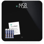 Greater Goods AccuCheck Digital Scale for Body Weight - Accurate Digital Bathroom Scale with High-Precision Sensors, Large Easy-to-Read Backlit Display, 400 lb Capacity, Auto Step-On (Black)