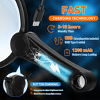 NUEYiO 5.2 Inch Large Rechargeable Magnifier with Light, 30X 40X 60X Handheld Magnifying Glass with 49 Anti-Flicker LED Light, Third Gear Dimming Strongest Lighted Magnifier for Seniors Reading Coins
