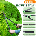 29.5" Hedge Shears,Professional Pruning Shears For Gardening,Sharp Hedge Clippers Handheld With Comfort Grip Handles,Carbon Steel Garden Clippers Handheld for Precise Trimming Gardening Tools