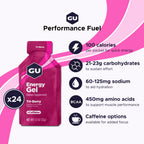 GU Energy Original Sports Nutrition Energy Gel, Vegan, Gluten-Free, Kosher, and Dairy-Free On-the-Go Energy for Any Workout, 8-Count, Tri-Berry
