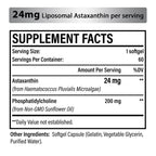 Liposomal Astaxanthin Supplement 24MG, Maximum Absorption, Antioxidant Stronger Than VIT C, Non-GMO & Gluten Free - 120 Softgels(4 Months Supply)