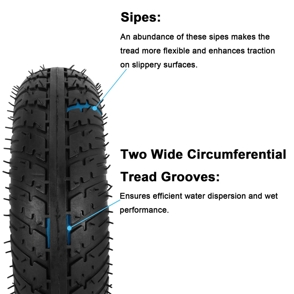 2.80/2.50-4 Tire Inner Tube, 2.80-4 Scooter Tires and Tubes 64-350 2 Pack