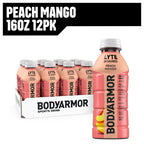 BODYARMOR LYTE Sports Drink, Peach Mango Electrolyte Drink, 16 Oz (12 Pk)