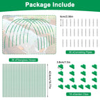 Garden Hoops for Raised Beds, Splinter-Free Fiberglass Greenhouse Hoops Grow Tunnel, 36 Pcs Adjustable Frame for Row Cover & Bird Netting, Rust-Proof DIY Outdoor Plant Stakes
